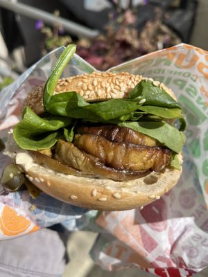 Aubergine heaven  at B Bagel Bakery Bar in South West London