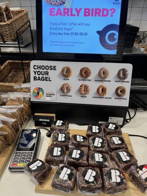 Bagels  at B Bagel Bakery Bar in South West London