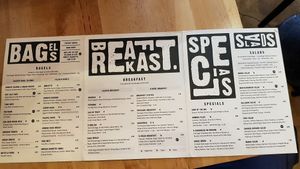 Menu at B Bagel Bakery Bar in South West London