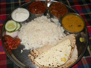 Indian Thali at New Marwadi Restaurant in Pokhara