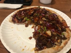 Vegan bbq pizza  at Chattanooga Pizza Co in Chattanooga
