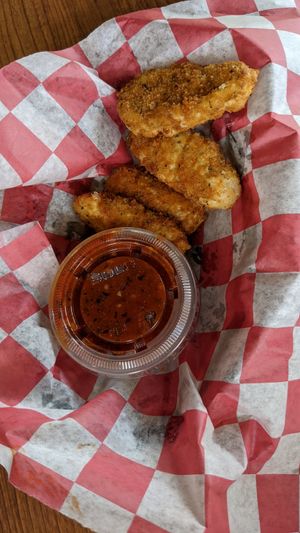 Vegan cheese sticks at Chattanooga Pizza Co in Chattanooga