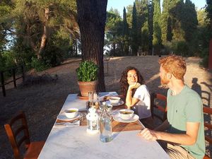 Dinner al fresco at Casa Divina in Pisa