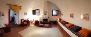 Yoga hall and free class every morning at Casa Divina in Pisa
