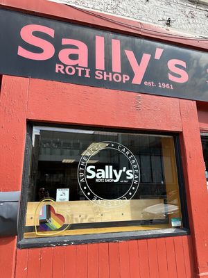   at Sally's Roti Shop in Kingston