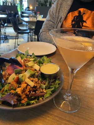 Vegan Mother Earth salad and contemporary cosmo  at Picazzo's  in Glendale