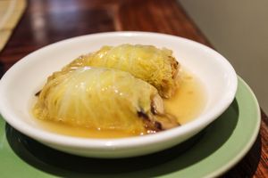 water chestnut and golden mushroom roll at LockCha 樂茶軒 - Admiralty in Hong Kong Island