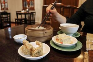 A variety of interesting Dim Sum creations. at LockCha 樂茶軒 - Admiralty in Hong Kong Island