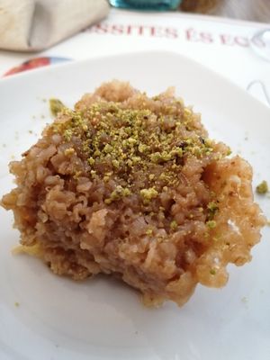 Postre de manzana at Govinda in Barcelona