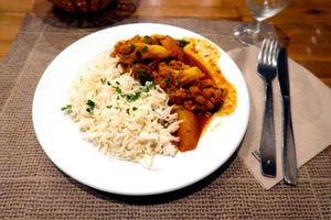 lunch menu main at Govinda in Barcelona