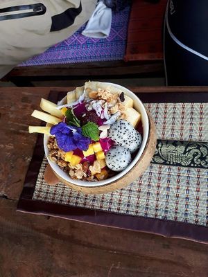 Dragon Fruit Wellness Bowl  at Full Moon Wellness Cafe in Chiang Rai
