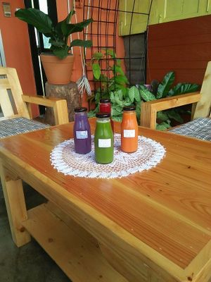 Fresh Raw Cold Pressed Super Juices Made Daily at Full Moon Wellness Cafe in Chiang Rai
