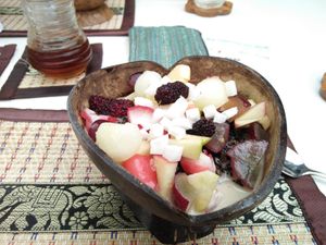 Granola bowl at Full Moon Wellness Cafe in Chiang Rai