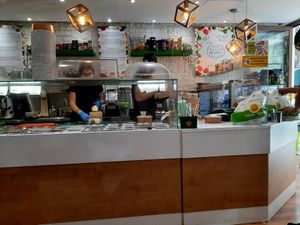 Salad bar at Healthy Harmony Piraeus in Piraeus