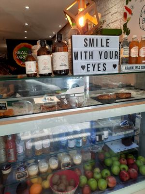 Some of the desserts and pies at Healthy Harmony Piraeus in Piraeus