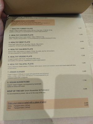 Menu at Healthy Harmony Piraeus in Piraeus