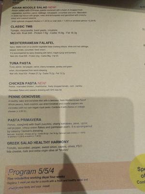 Menu at Healthy Harmony Piraeus in Piraeus