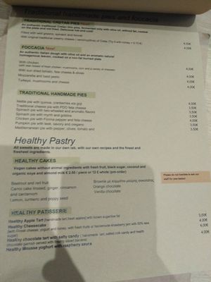 Menu at Healthy Harmony Piraeus in Piraeus