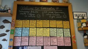 Menu at Cocaeta in Venice