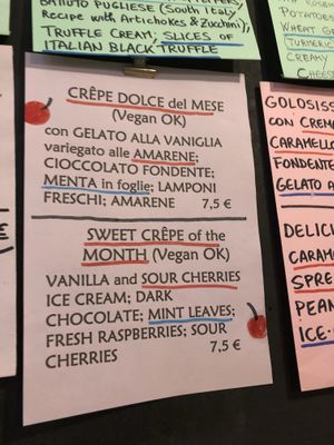 sweet vegan crepe of the month  at Cocaeta in Venice