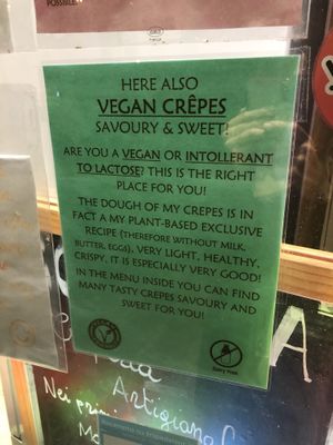 all crepes are made with vegan crepe batter  at Cocaeta in Venice
