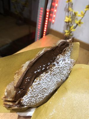 Sweet Crepe with “Teo&Bia” Hazelnut Chocolate Cream & Bananas at Cocaeta in Venice