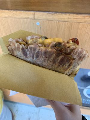 Savoury creme with sundried tomatoes and pumpkin cream - amazing! at Cocaeta in Venice