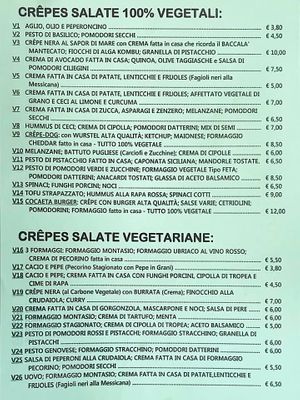 Menù vegan and vegetarian  at Cocaeta in Venice