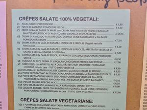 Menu at Cocaeta in Venice