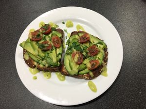 Avocado wheat toast at Infusa Cafe in San Antonio