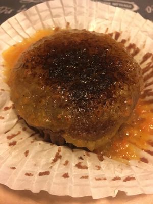 Chocolate orange muffin with apple cinnamon sauce  at Chefnatura in Turin