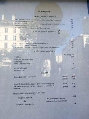 Drinks - jus et boissons  at PH7 Equilibre - Temple in Paris