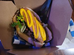 Vegan Island Dawg at Old Moon Deli & Pie in Galveston