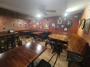 Upstairs dining area at Old Moon Deli & Pie in Galveston