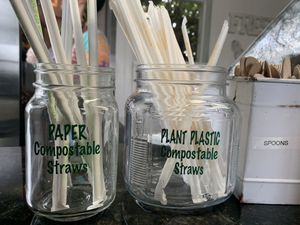 Environmental utensils  at Raw Juice Cafe in Flagler Beach