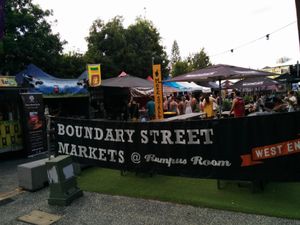 entrance to Brisbane Vegan Markets at Brisbane Vegan Markets in West End