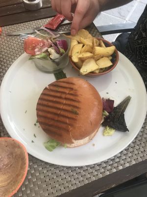 Crispy halloumi burger  at Bar Restaurant Chillers in Moraira
