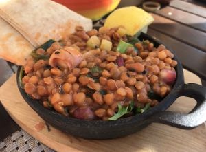 Vegan lentil pot - I cannot describe the taste, really not nice  at Bar Restaurant Chillers in Moraira