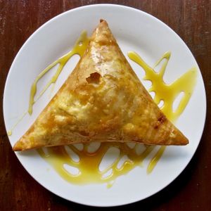 Fagottino - fried pastry filled with apple. at Casa Rossa in Zomba