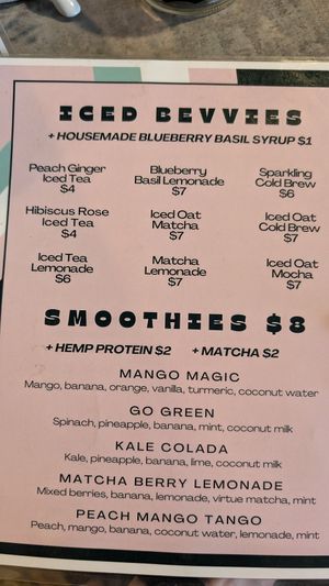 Menu 2024 at Sprout in Nelson