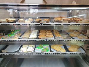 Display cabinet at City Cakes Bakery & Cafe in Midvale