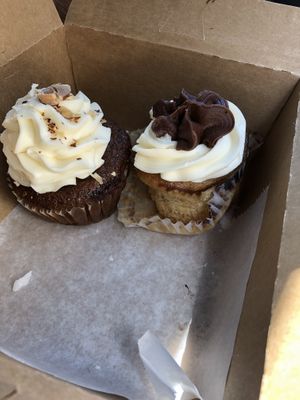 Carrot cupcake; marble cupcake at City Cakes Bakery & Cafe in Midvale