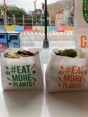 #EatMorePlants Copywriting & the view of Downtown Brooklyn at Next Level Burger - Brooklyn in Brooklyn