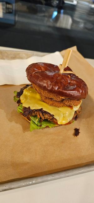 Some signature burger at Next Level Burger - Brooklyn in Brooklyn