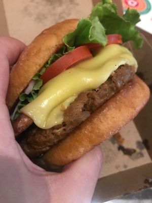 Sausage bacon burger at Next Level Burger - Brooklyn in Brooklyn