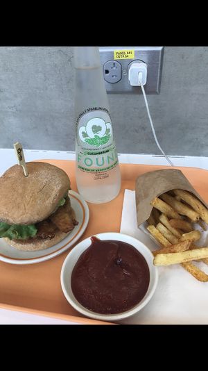 SoCal burger with fries at Next Level Burger - Brooklyn in Brooklyn