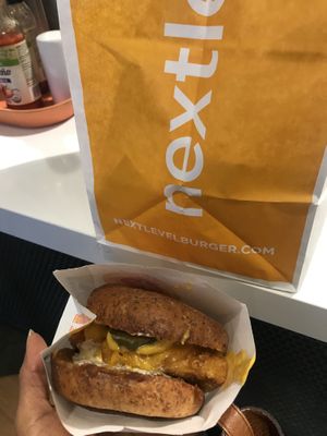 Not the best picture but the fish Sammy was bomb! at Next Level Burger - Brooklyn in Brooklyn