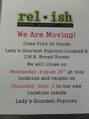 Moving, but certainly still offering the 100% vegan Rad Dog from The Rad Dish! at Relish in Griffith