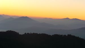 Before Sunrise at Nagarkot , Nepal . at Mountain Paradise Hotel in Nagarkot
