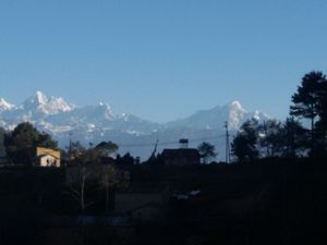 View from Our rooftop . at Mountain Paradise Hotel in Nagarkot